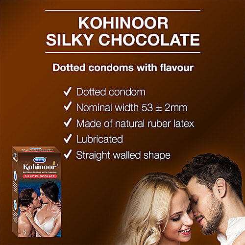 Durex Condoms - Silky Chocolate, Kohinoor, 3x10's pack Multipack 