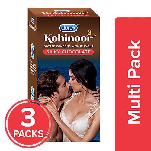 Durex Condoms - Silky Chocolate, Kohinoor, 3x10's pack Multipack 