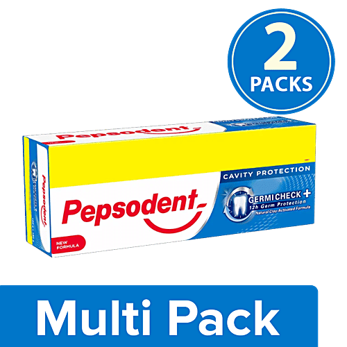 Pepsodent Germi Check+ 12h Germ Protection Toothpaste, Save Rs. 27/-, 2x(2x150 g) Multipack 