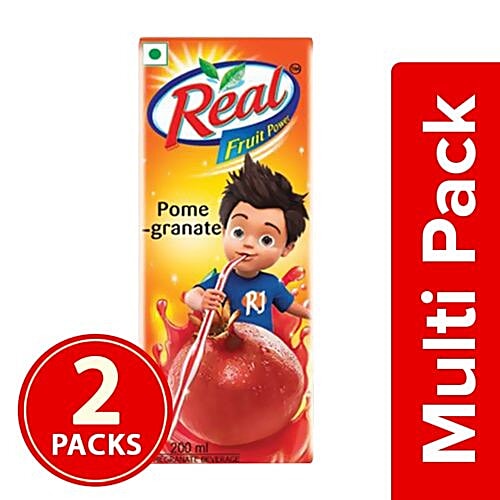 Real Juice - Fruit Power, Pomegranate/Anar, 2x200 ml Multipack 