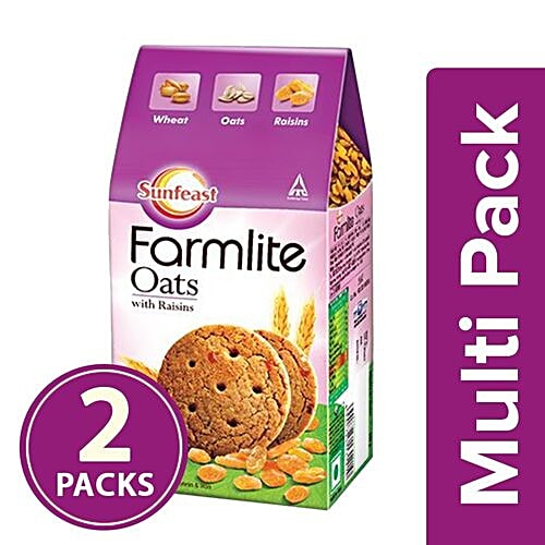 Buy Sunfeast Farmlite Biscuit Oats & Raisins Online at Best Price of