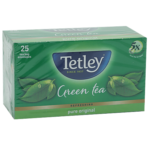 Tetley Green Tea - Pure Original, 3x25 Teabags Multipack 