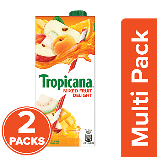 Tropicana Fruit Juice - Mixed Fruit Delight, 2x1 L Multipack 