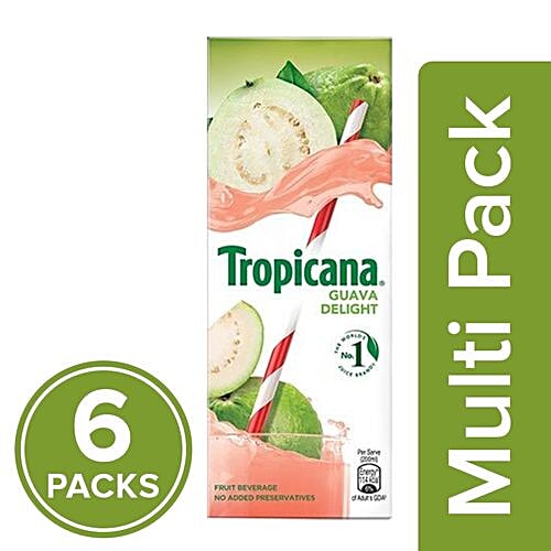 Tropicana Fruit Juice - Guava Delight, 6x200 ml Multipack 