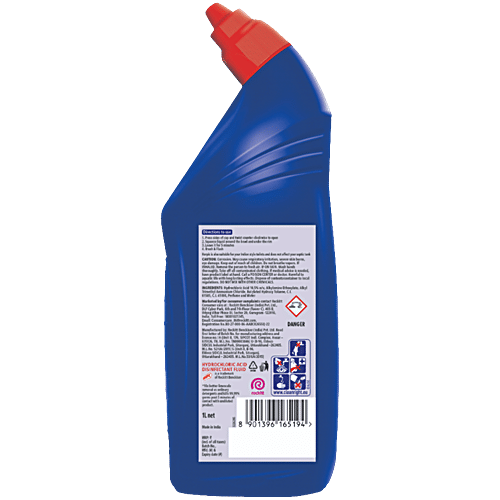 Harpic Disinfectant Toilet Cleaner Liquid, Orange - Kills 99.9% Germs, 2x1 L Multipack 