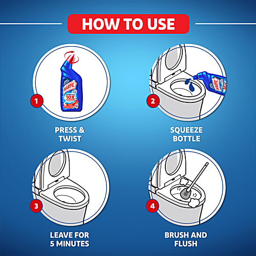 Harpic Disinfectant Toilet Cleaner Liquid, Original, 500 ml each (Pack of 3) 