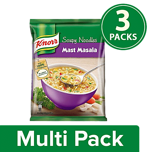 Knorr Mast Masala Soupy Noodles, 3x75 g Multipack 