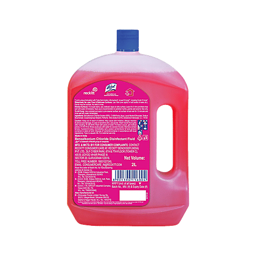 Lizol Disinfectant Surface & Floor Cleaner Liquid - Floral, 2 L (Pack of 2) 