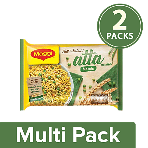 Maggi Nutri-Licious Masala Veg Atta Instant Noodles, 2x72.5 g (Multipack)