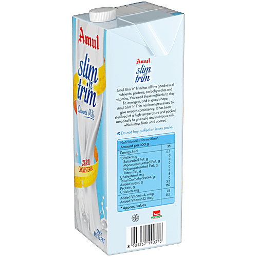 Buy Amul Slim 'n' Trim Skimmed Milk Online at Best Price of Rs 160