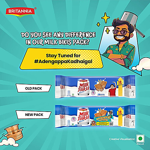 Britannia Milk Bikis Biscuits, 2x150 g (Multipack)