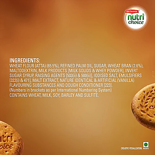 Britannia NutriChoice Digestive High Fibre Biscuits, 4x100 g Multipack 