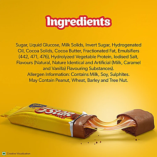 Cadbury 5 Star Chocolate Bar, 2x35.2 g (Multipack) Softer Bar, Made from Sustainably Sourced Cocoa, Indulge in a Chocolatey Delight, Delicious Caramel & Nougat
