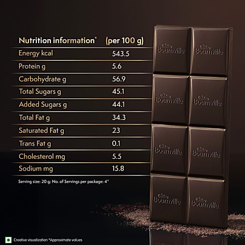 Cadbury Bournville Rich Cocoa Dark Chocolate Bar, 2x80 g Multipack 