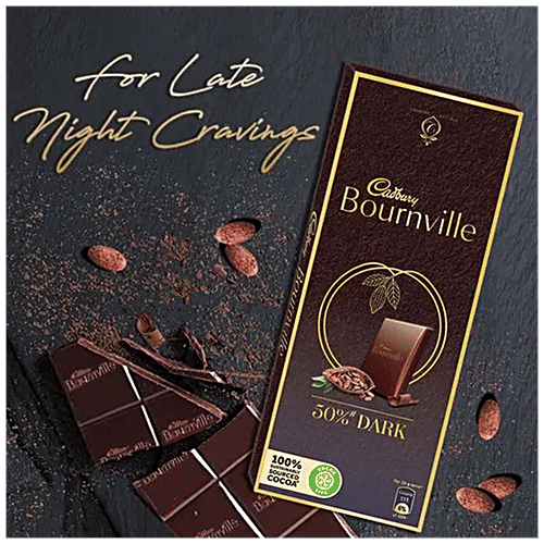 Cadbury Bournville Rich Cocoa 50% Dark Chocolate Bar, 2x75 g (Multipack) 