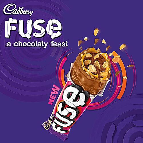 Cadbury Fuse Peanut & Caramel Filled Chocolate Bar, 2x43 g (Multipack) 