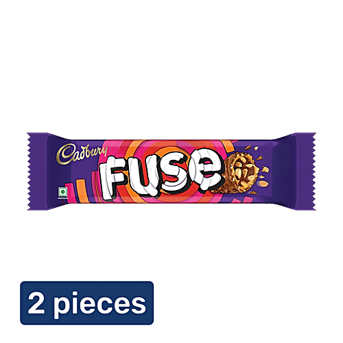Cadbury Fuse Peanut & Caramel Filled Chocolate Bar, 2x43 g (Multipack) 