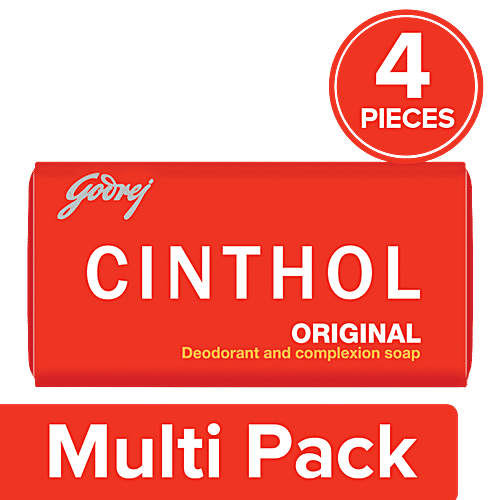 Cinthol Original Bath Soap - 99.9% Germ Protection, 4x100 g Multipack 