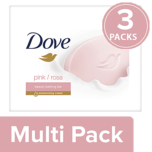Dove Pink/Rosa Beauty Bathing Bar, 3x(3x100 g) Multipack 