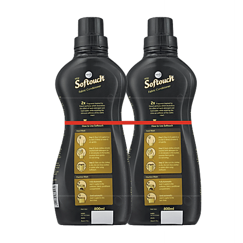 Wipro Softouch 2X French Perfume Fabric Conditioner, 2 x 800 ml Multipack