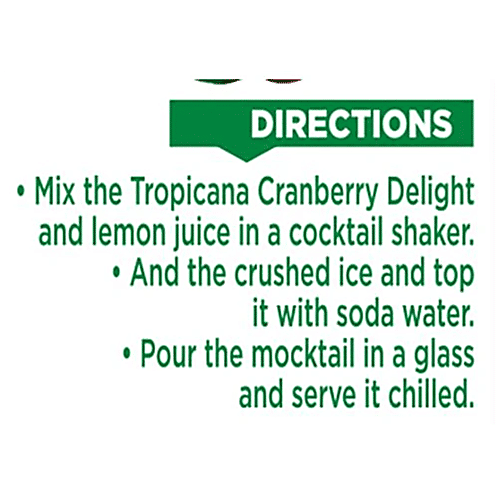 Tropicana Delight Fruit Juice - Cranberry, 2x1 L (Multipack) 