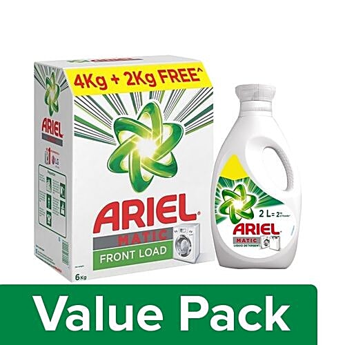 Buy Ariel Detergent Washing PowderFront Load 4kg Get 2kg Free+Matic