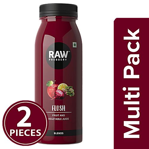 Raw Pressery Cold Extracted Juice - Flush, 2x250 ml Multipack 