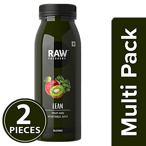Raw Pressery Cold Extracted Juice - Lean, 2x250 ml Multipack 