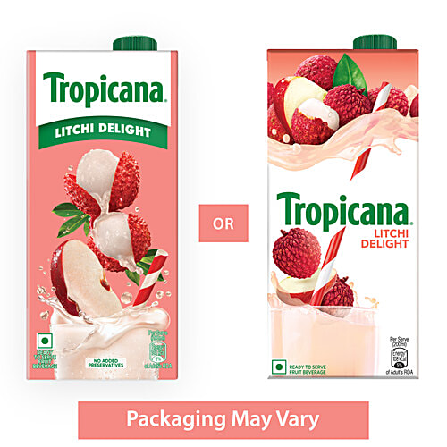 Tropicana Fruit Juice - Delight, Litchi, 2x1 L Multipack 