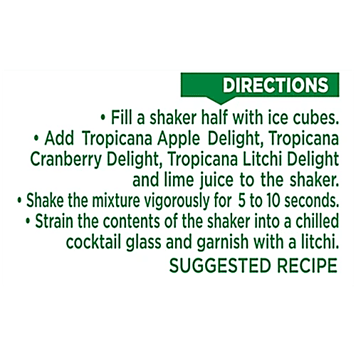 Tropicana Fruit Juice - Delight, Litchi, 2x1 L Multipack 