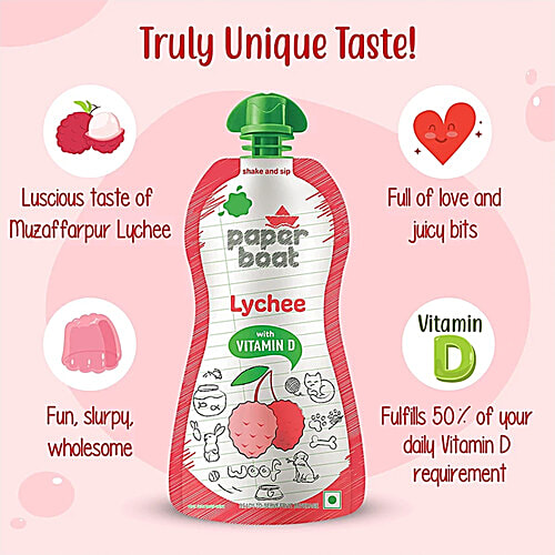 Paper Boat Lychee Juice, 12 x 150 ml Multipack 