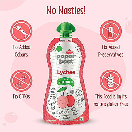 Paper Boat Lychee Juice, 12 x 150 ml Multipack 