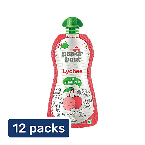 Paper Boat Lychee Juice, 12 x 150 ml Multipack 