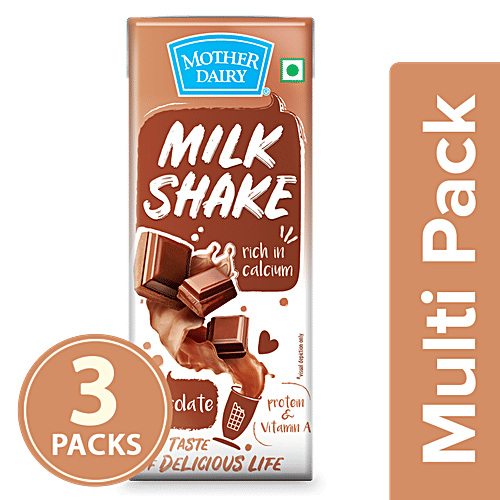 mother dairy Milk Shake - Chocolate, 3x200 ml Multipack 