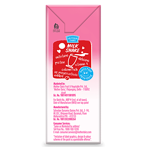 mother dairy Milk Shake - Strawberry, 3x200 ml Multipack 