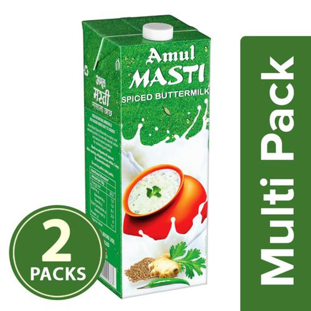 Amul Masti Buttermilk - Spice, 2x1 L Multipack