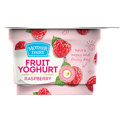 mother dairy Fruit Yoghurt - Raspberry, 3x100 g Multipack 