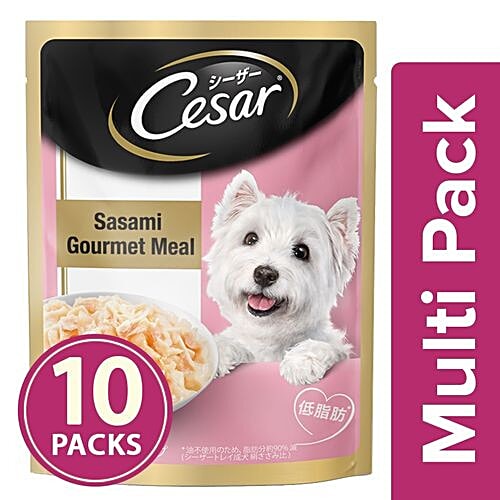 Cesar Adult Premium Wet Dog Food - Gourmet Meal, Sasami, 10x70 g Multipack 