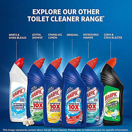 Harpic Disinfectant Toilet Cleaner - Orange, Power Plus, 3x1 L Multipack 