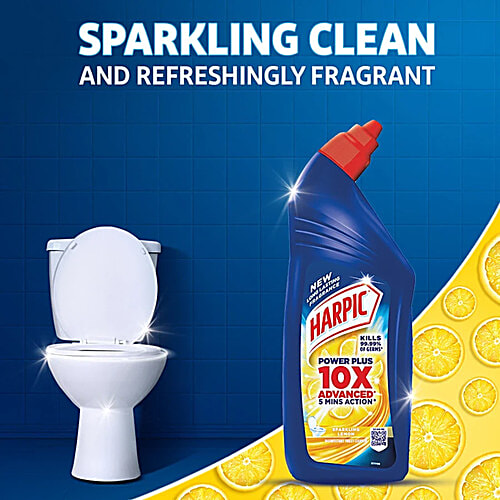 Harpic Disinfectant Toilet Cleaner - Orange, Power Plus, 3x1 L Multipack 