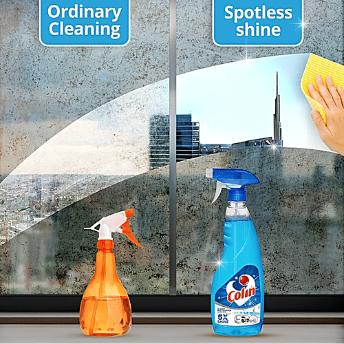 Colin Glass & Surface Cleaner Liquid Spray, Regular, 500 ml each (Pack of 3) 