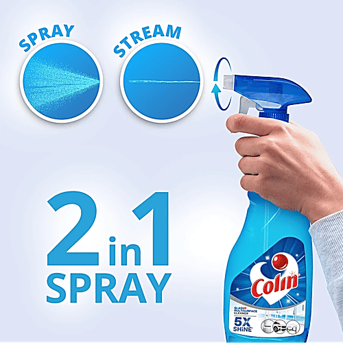 Colin Glass & Surface Cleaner Liquid Spray, Regular, 500 ml each (Pack of 3) 