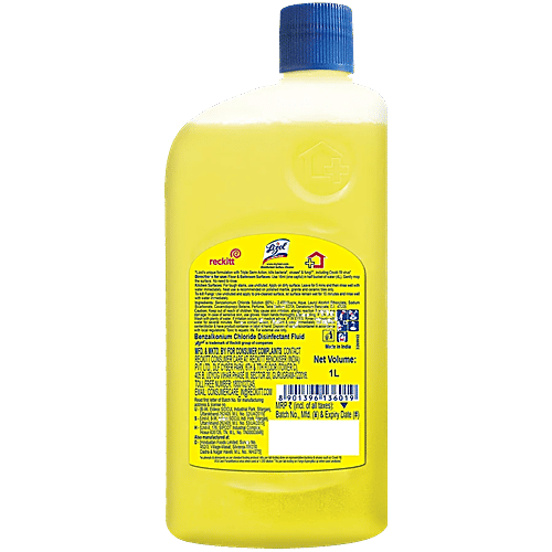 Lizol Disinfectant Surface & Floor Cleaner Liquid - Citrus, Kills 99.9% Germs, 3x975 ml Multipack 