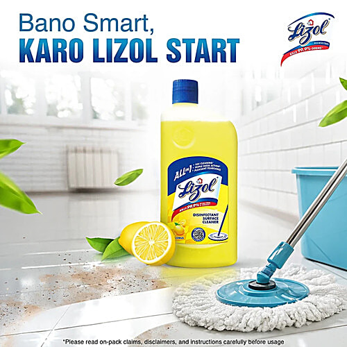 Lizol Disinfectant Surface & Floor Cleaner Liquid - Citrus, Kills 99.9% Germs, 3x975 ml Multipack 