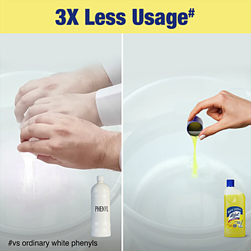 Lizol Disinfectant Surface & Floor Cleaner Liquid - Citrus, Kills 99.9% Germs, 3x975 ml Multipack 
