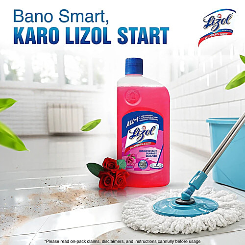 Lizol Disinfectant Surface & Floor Cleaner Liquid - Floral, Kills 99.9% Germs, 3x975 ml Multipack 