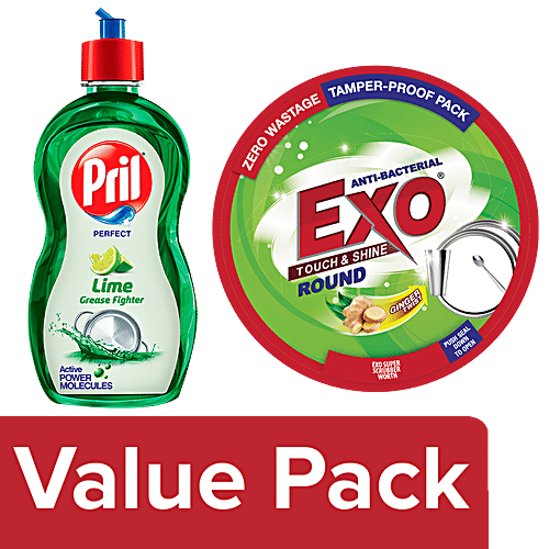 Buy Bb Combo Exo Dishwash Bar Round 700 Gm Box Pril Dishwash Liquid Active 2x Lime 225 Ml Online At Best Price Bigbasket