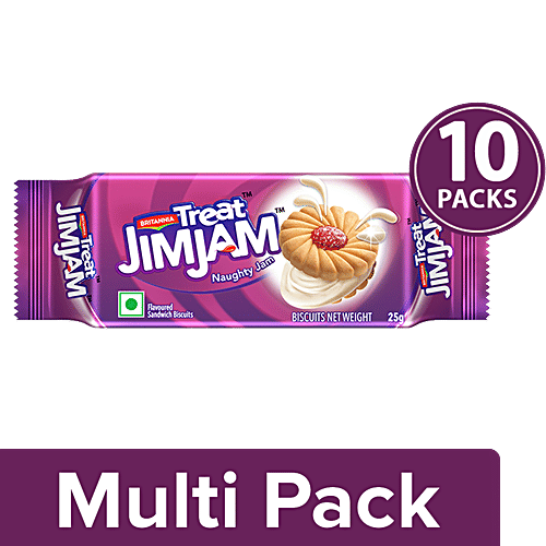 Britannia Treat - Jim Jam Biscuits, 10x25 g Multipack 