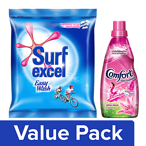 bb Combo Surf Excel Detergent Powder 4 kg + Comfort Lily Fresh Fabric Conditioner 860 ml, Combo 2 Items 