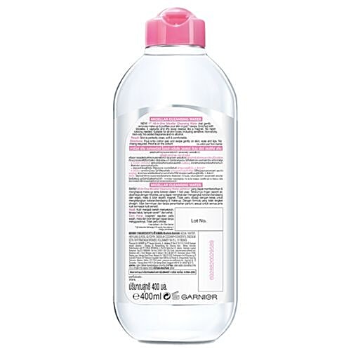 bb Combo Cotton Pads 80 pcs + Garnier Skin Natutals Micellar Cleansing Water 400 ml, Combo 2 Items 